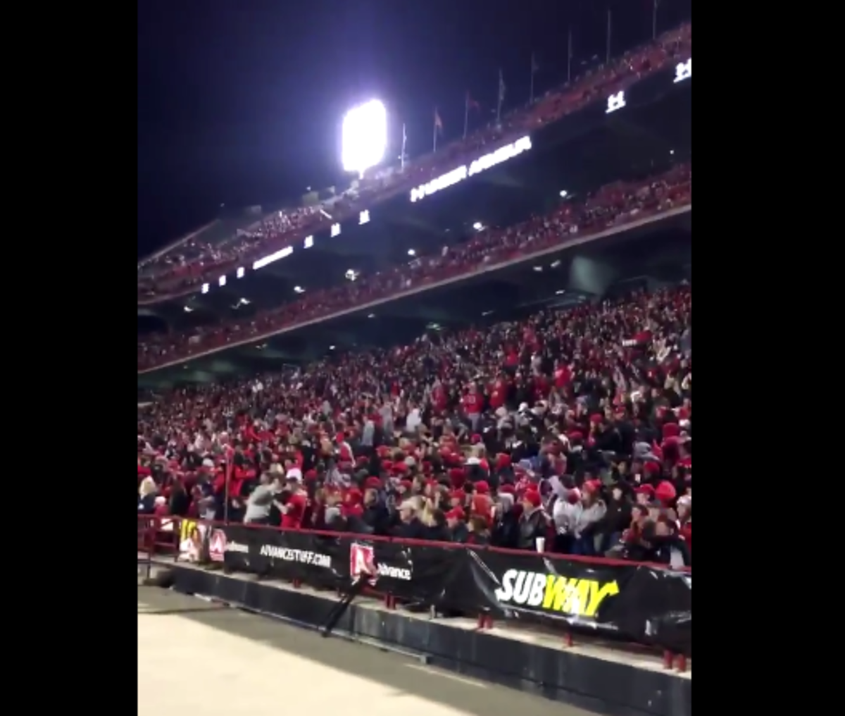 Ohio State fans chanting O-H-I-O against Maryland.