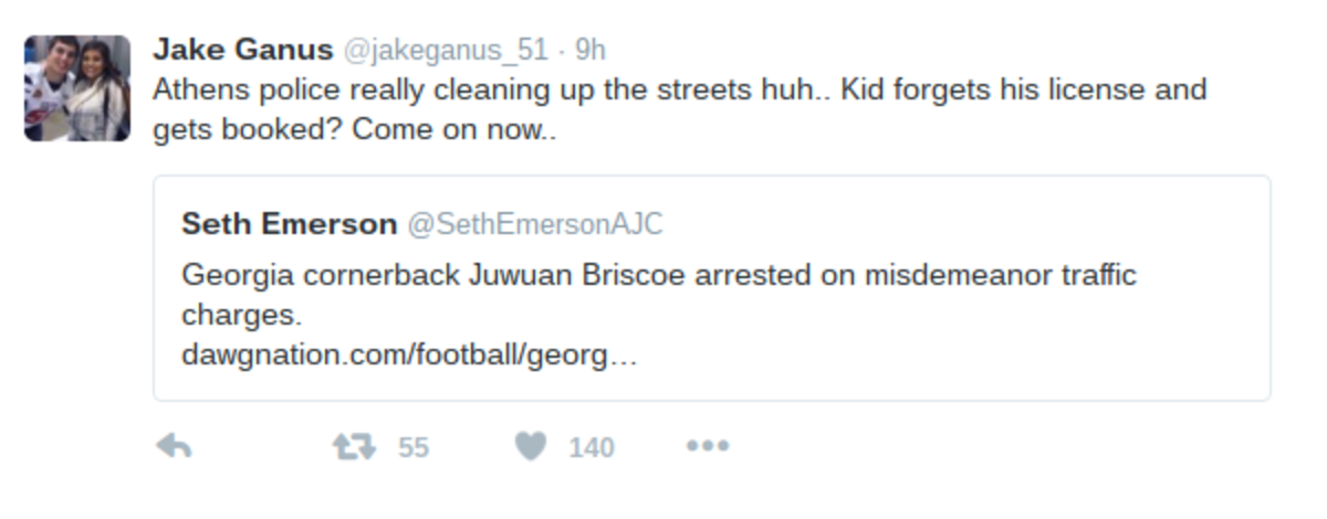 Jake Ganus calls out police after Juwuan Briscoe gets arrested.