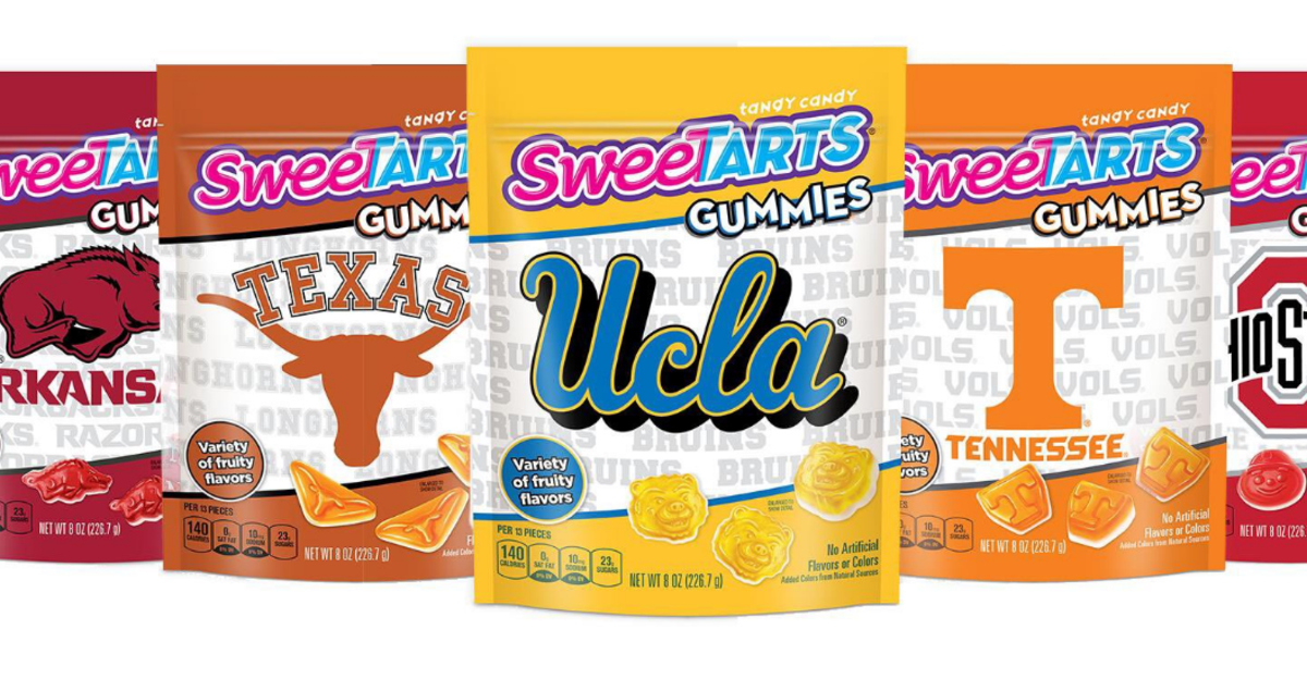 Various college football programs themed Sweet Tarts