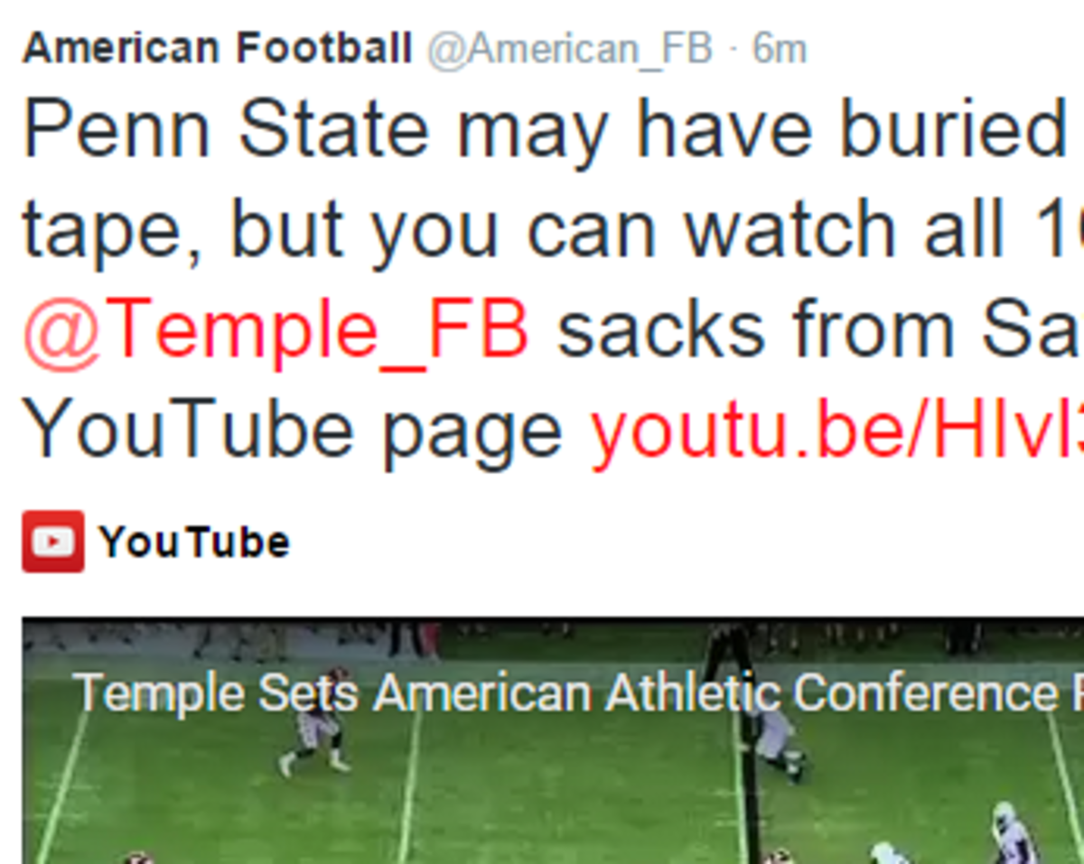 American Athletic Conference twitter page trolls Penn State.