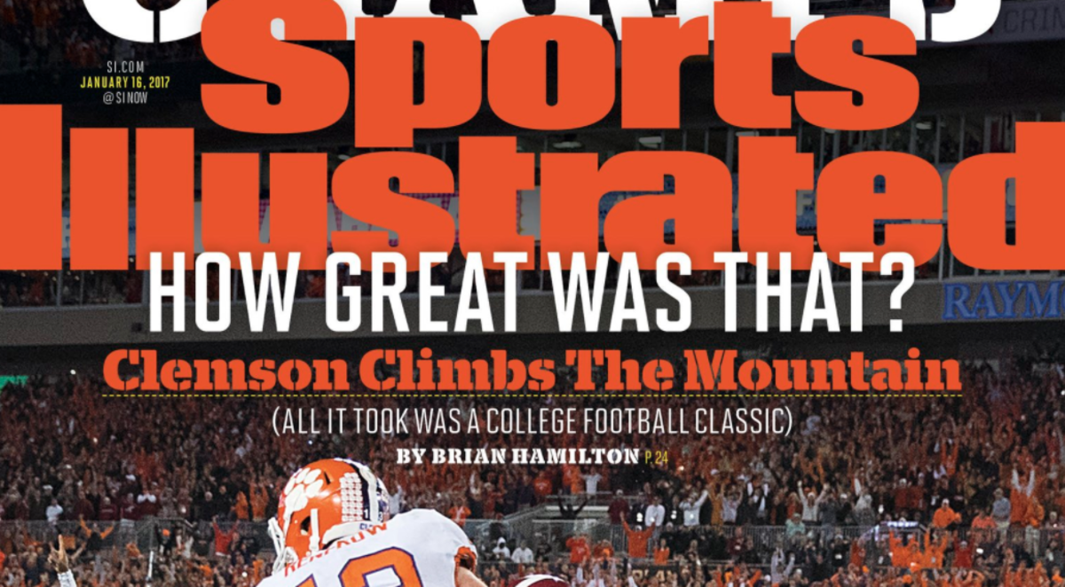 Sports Illustrated's cover after Clemson wins the national title.