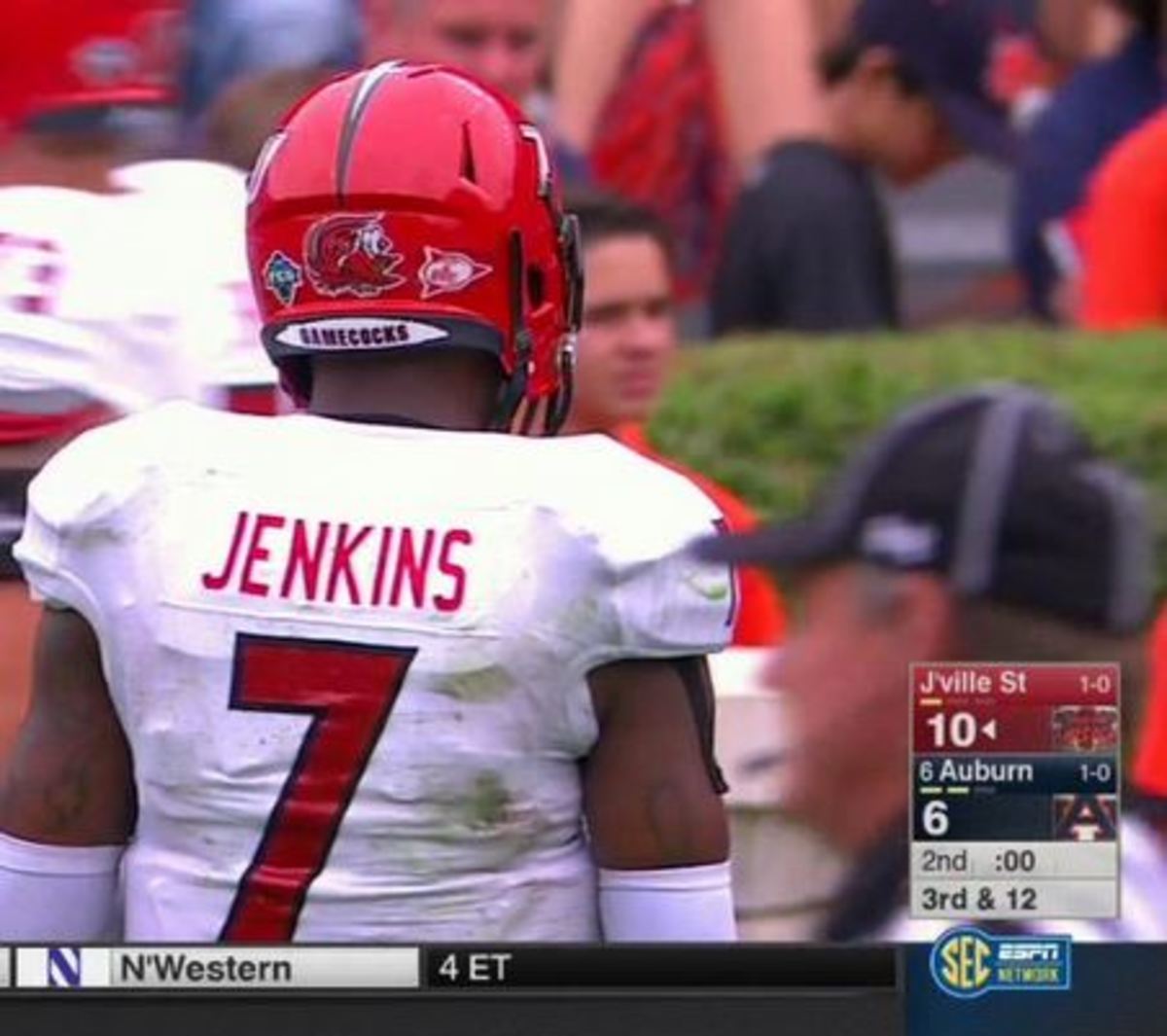jJcksonville State's Jenkins seen in game against Auburn.