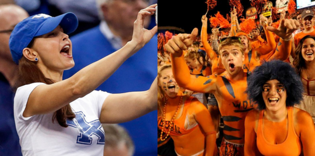 Kentucky fans vs. Auburn fans.