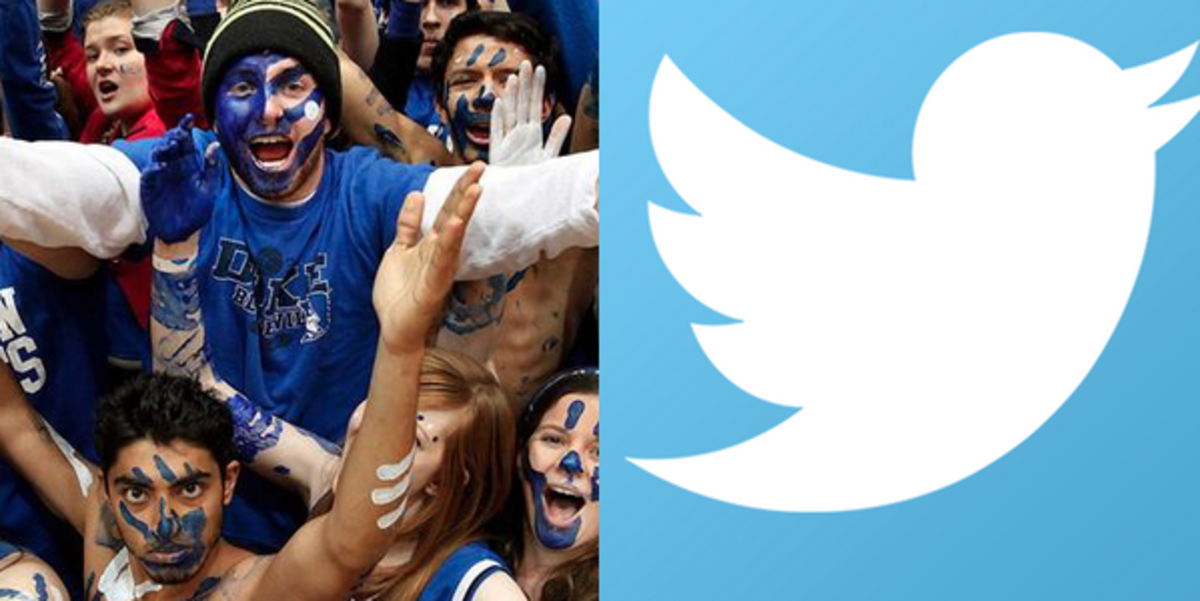 Duke fans vs. fans that tweet at recruits.