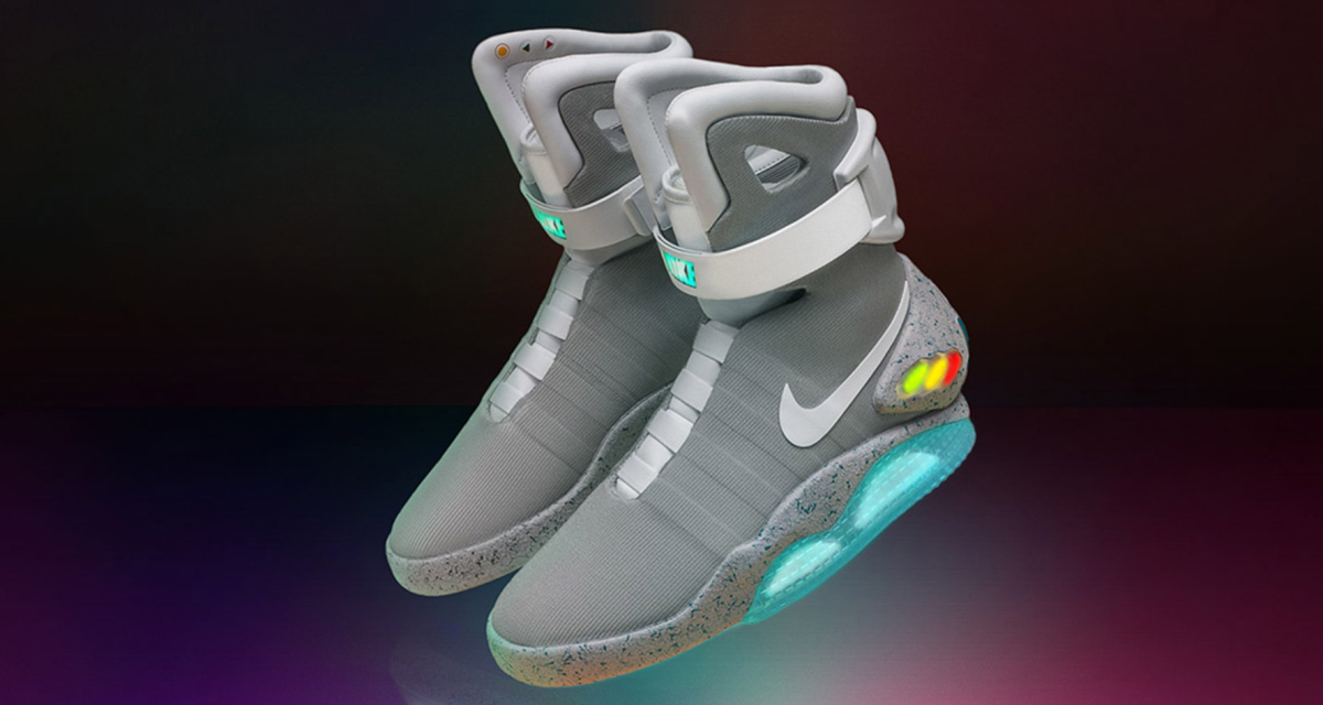A picture of Nike's back to the future shoes