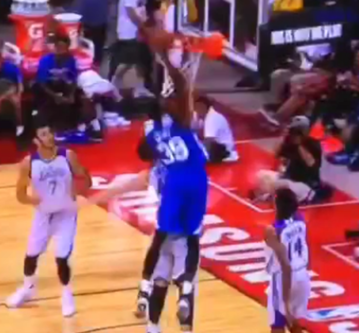 Jerami Grant throws down a great dunk in summer league.