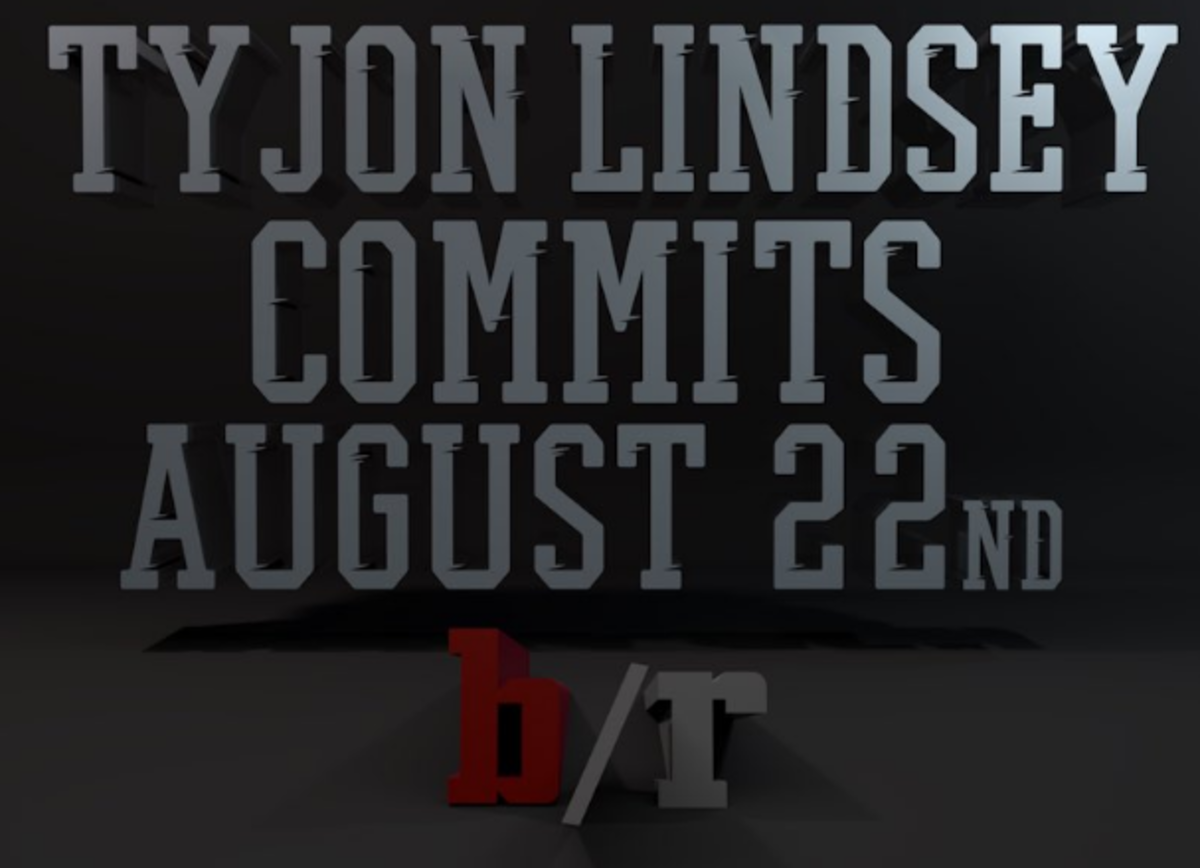 A graphic announcing Tyjon Lindsey's commitment date.