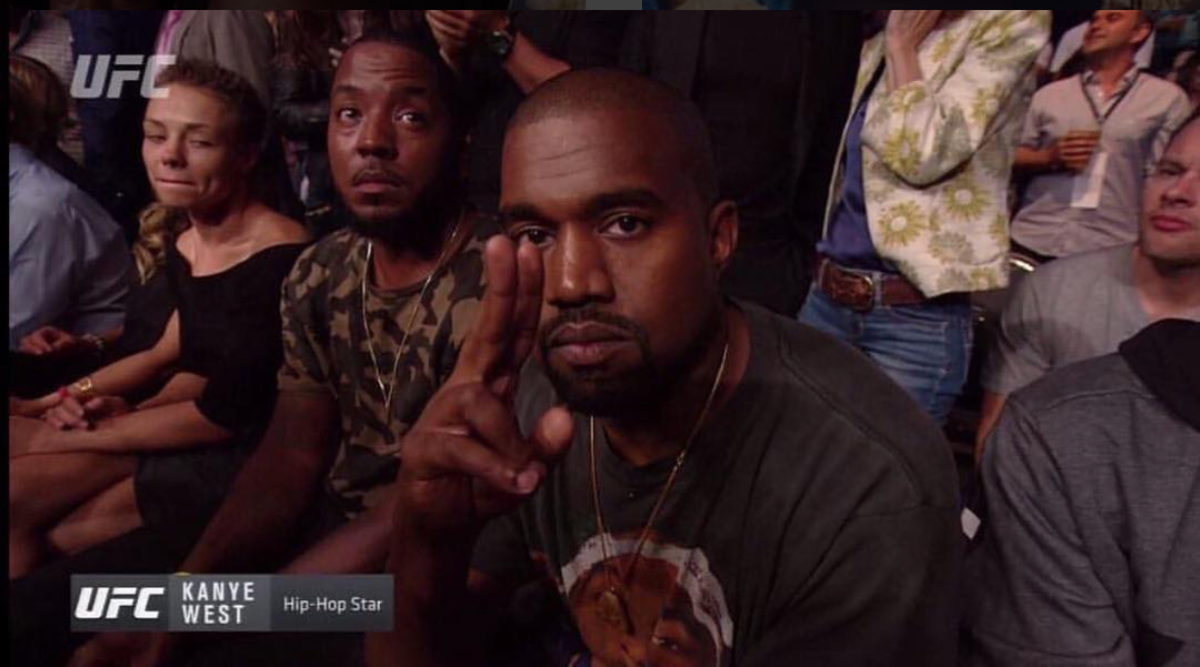 Kanye West at a UFC fight.