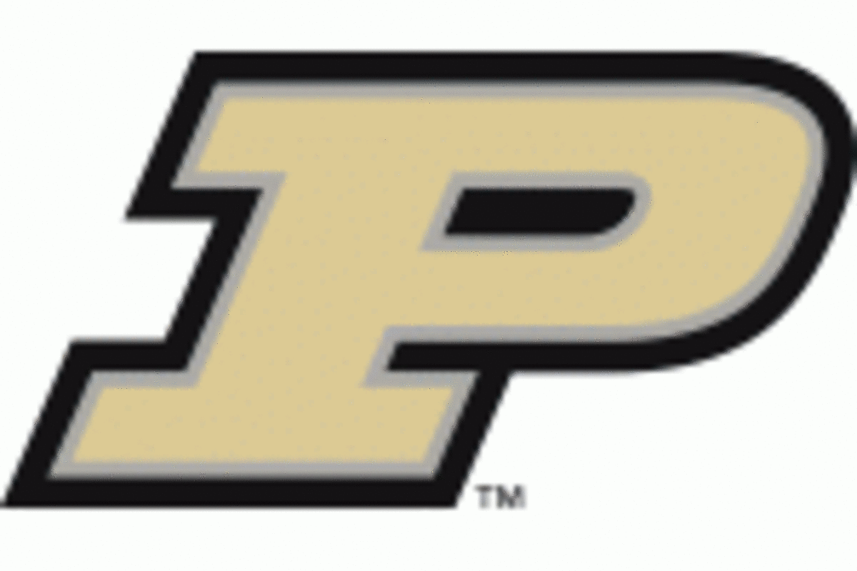 Plain gold Purdue Logo.