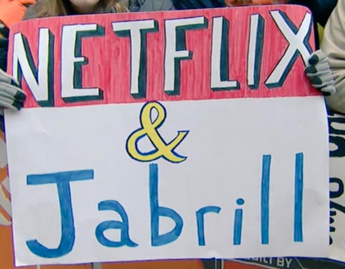 College GameDay sign Netflix & Jabrill.