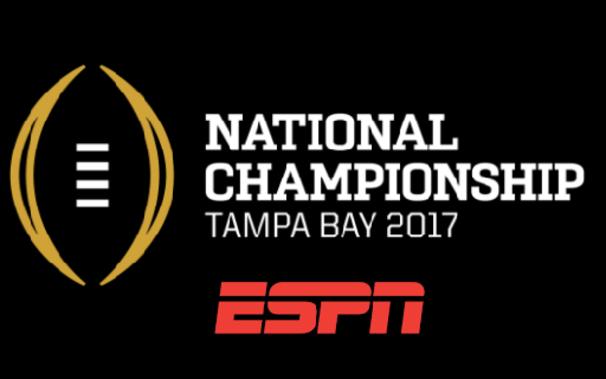 ESPN College Football National Championship in Tampa Bay logo.