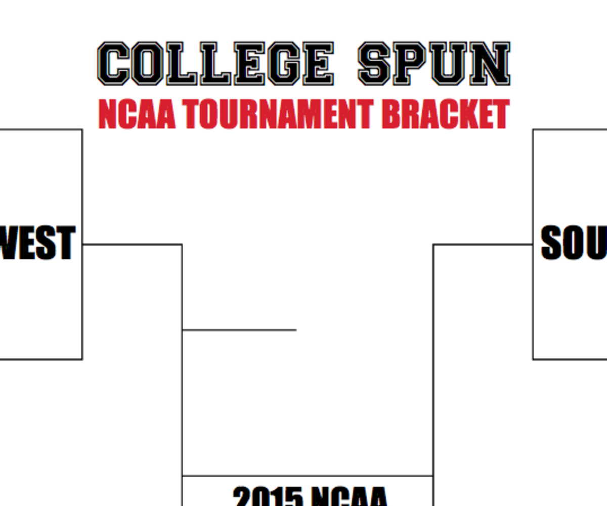 A screenshot of the 2015 NCAA Tournament bracket.