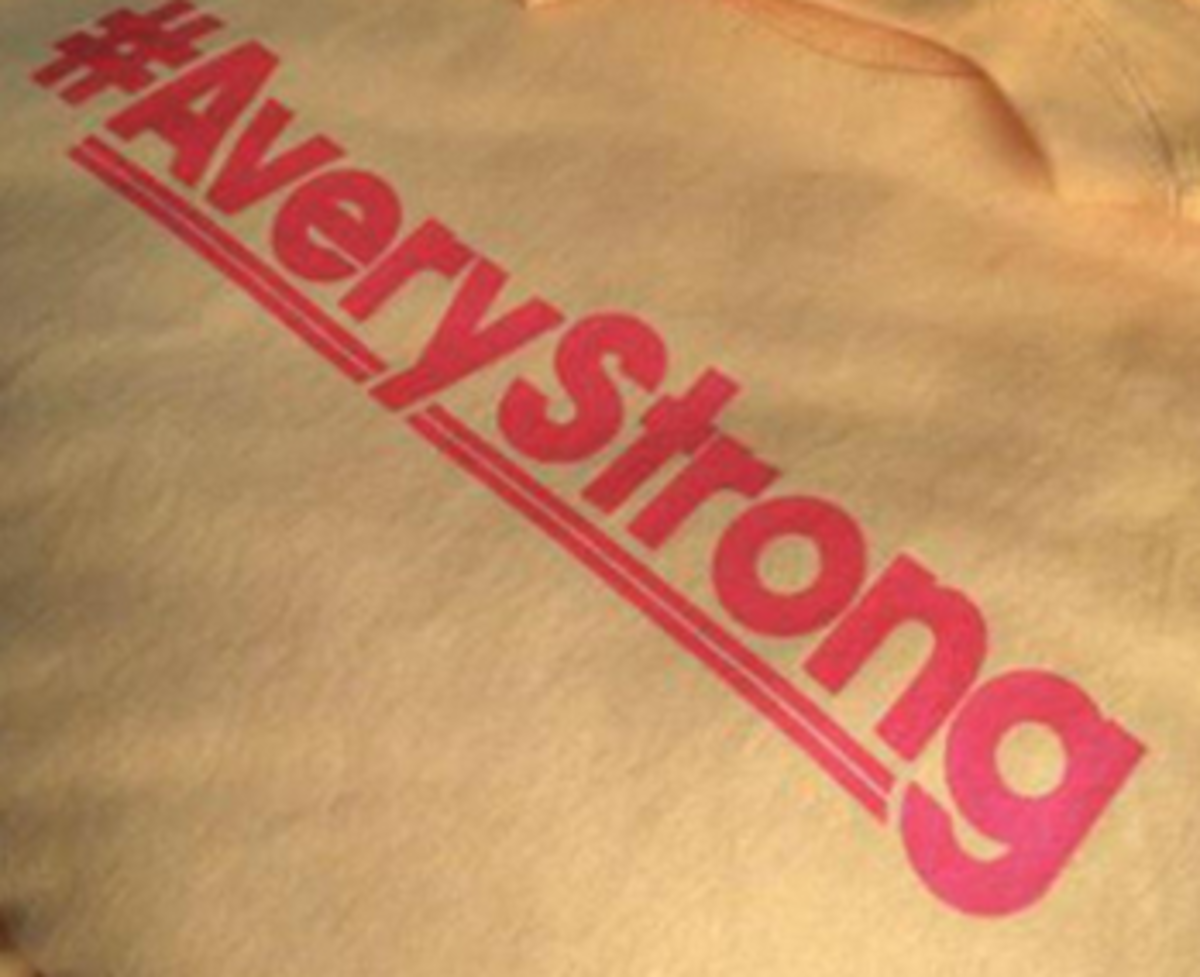 Nebraska's #AveryStrong shirts.