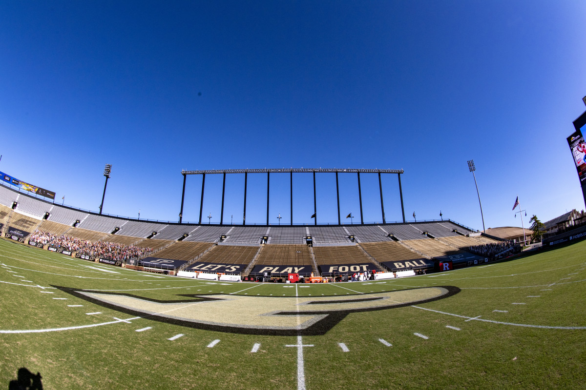 A general ground level view of Purdue's Ross-Ade Stadium.