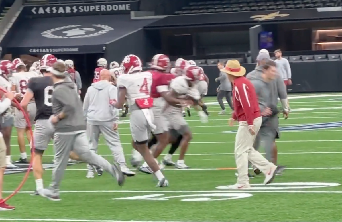 Look: Video Of Nick Saban At Practice Going Viral Today