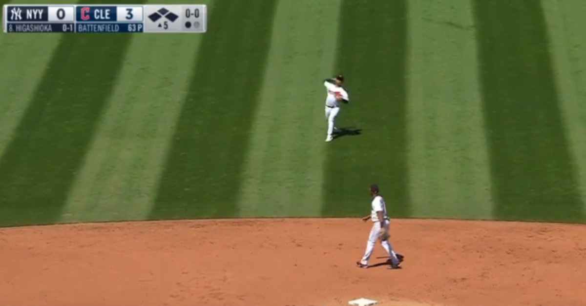 Look: Umpire Leaves Field After Being Hit In Head By Relay Throw - The Spun