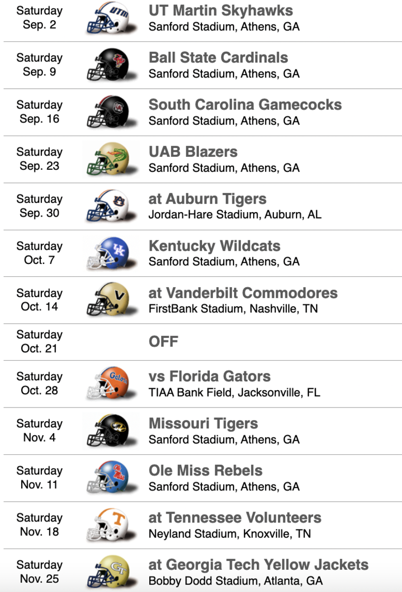 Look Georgia s 2023 Football Schedule Is Embarrassing The Spun What 