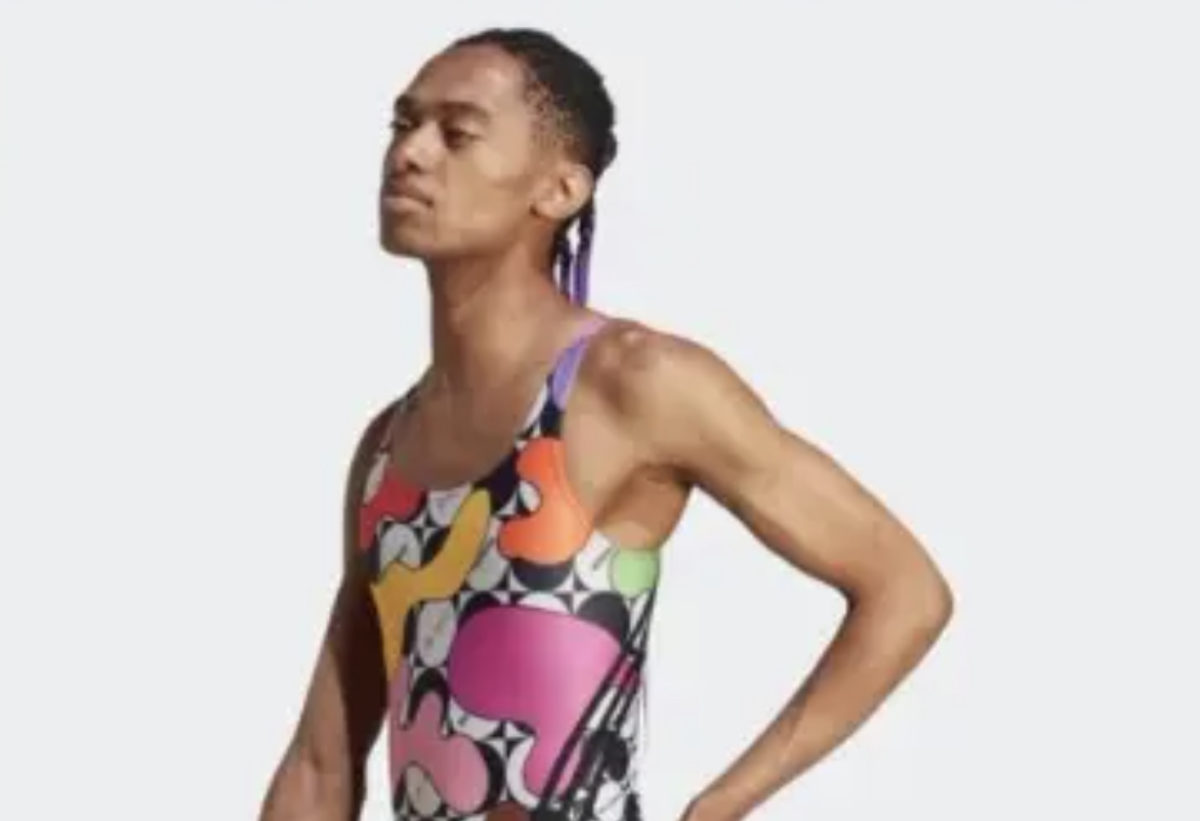 What next? Adidas male model cavorting in a female swimsuit - Reaction