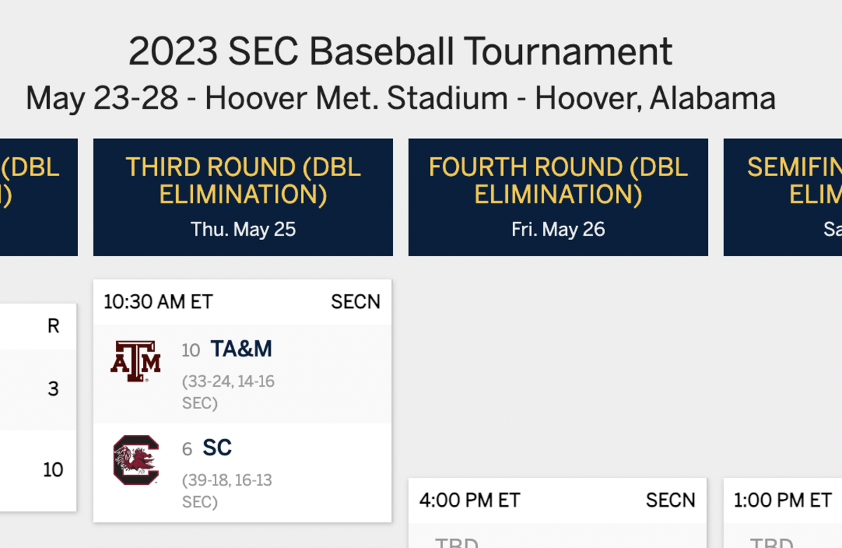 Updated SEC Baseball Tournament Bracket Heading Into Thursday The Spun