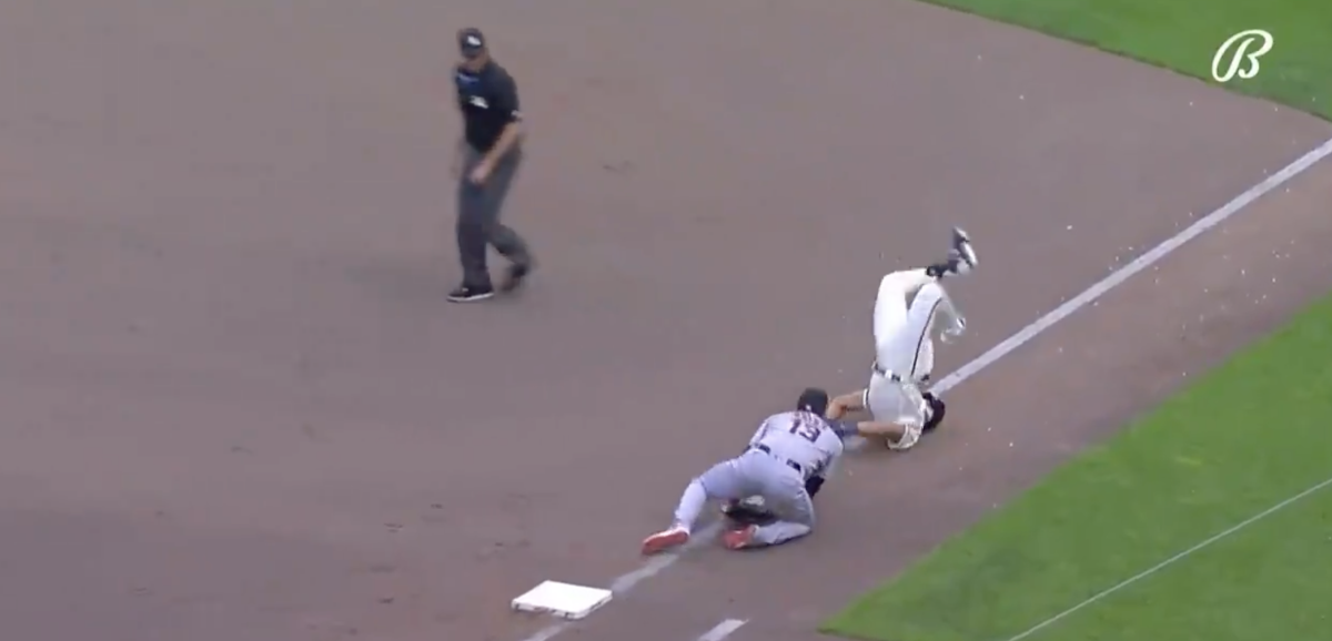 Video: Terrifying Collision During Guardians vs. Twins Game Sunday ...