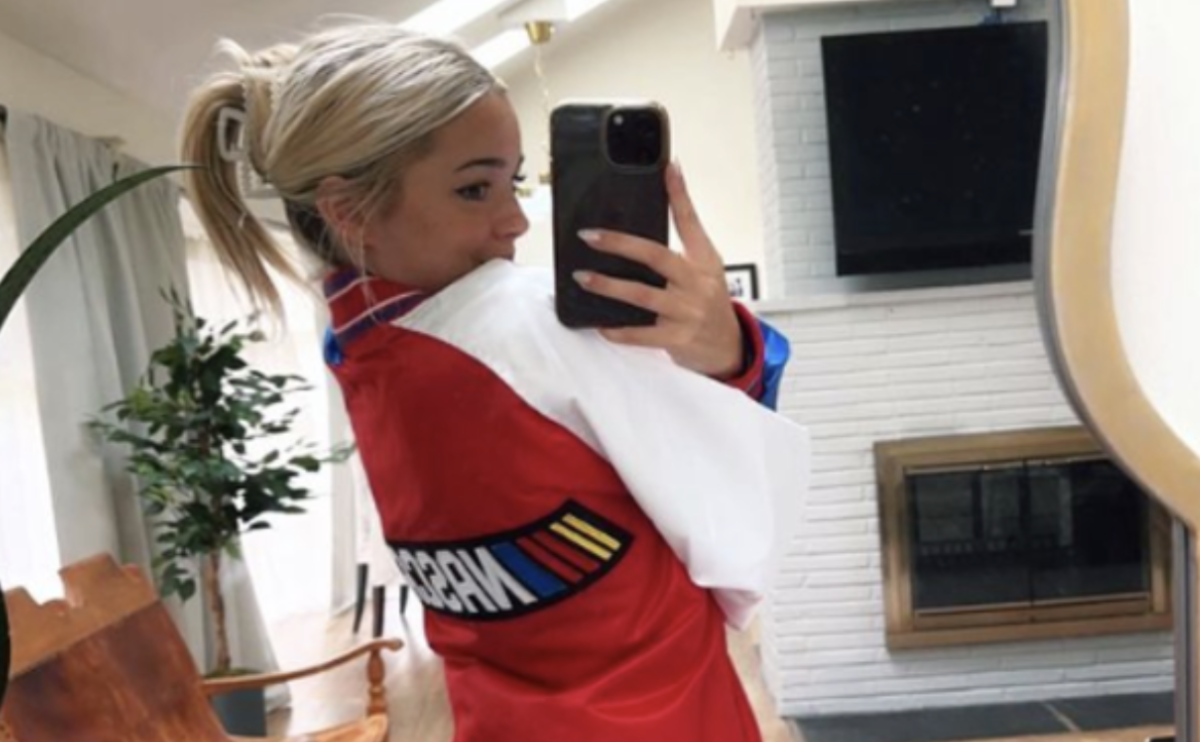 Olivia Dunne Goes Viral In Nothing But An Epic NASCAR Jacket - The Spun