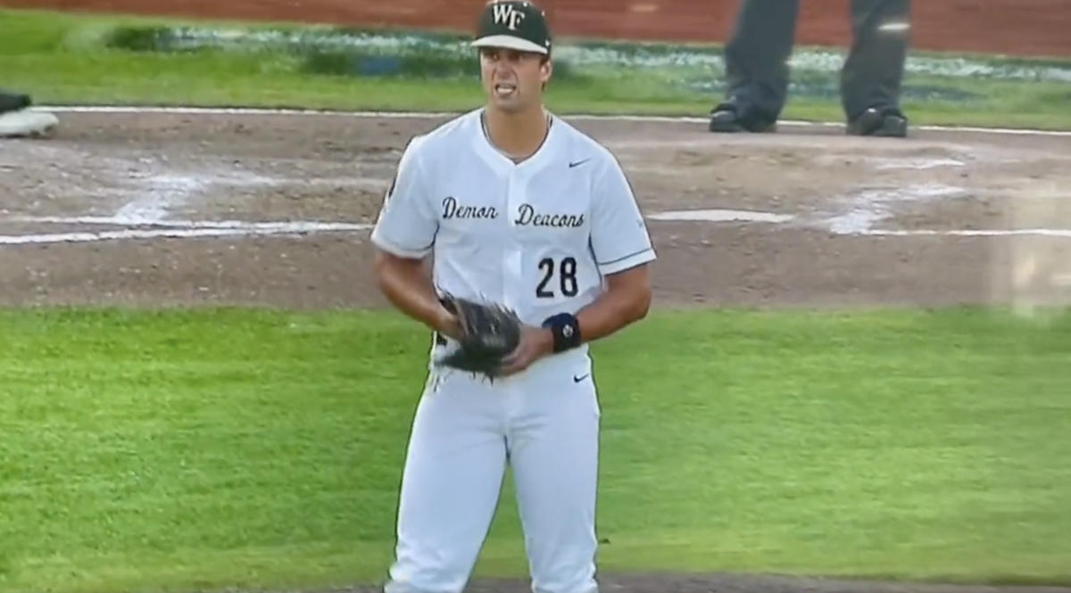 Wake Forest Pitcher Went Full Crazy On The Mound Against LSU The Spun