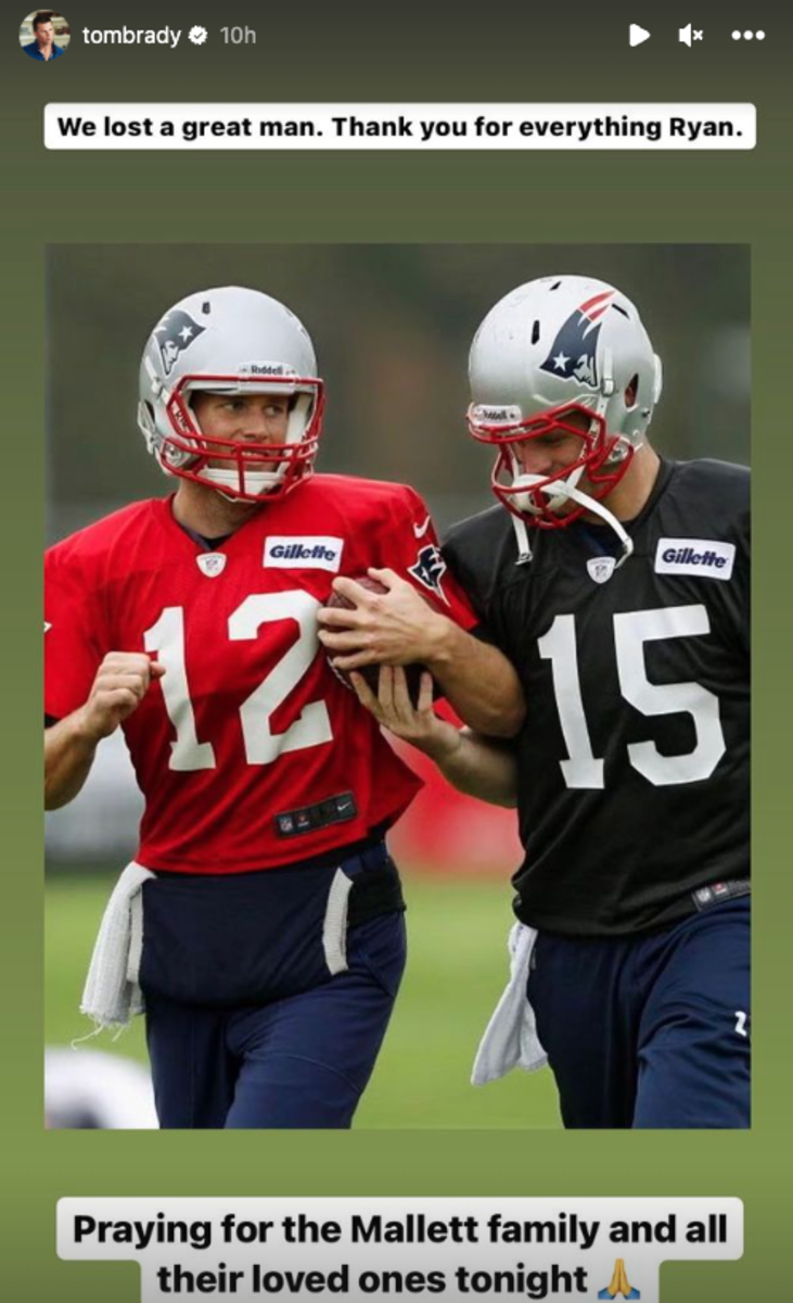 Patriots: Tom Brady reacts to Ryan Mallett's heartbreaking death