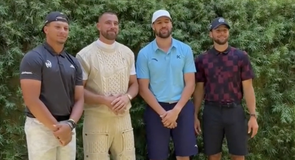 Travis Kelce's Golf Outfit For 'The Match' Is Unique, To Say The Least