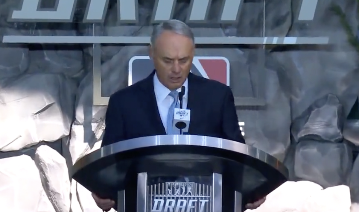Rob Manfred Got College's Name Wrong In First Round Of MLB Draft - The Spun