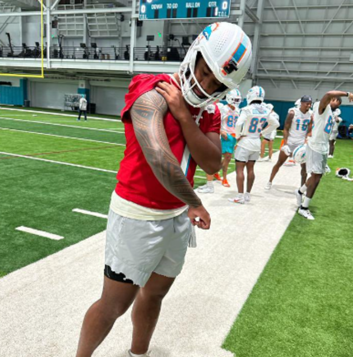 Dolphins' Tua Tagovailoa Shows off New Arm Sleeve Tattoo in Training Camp  Photo, News, Scores, Highlights, Stats, and Rumors