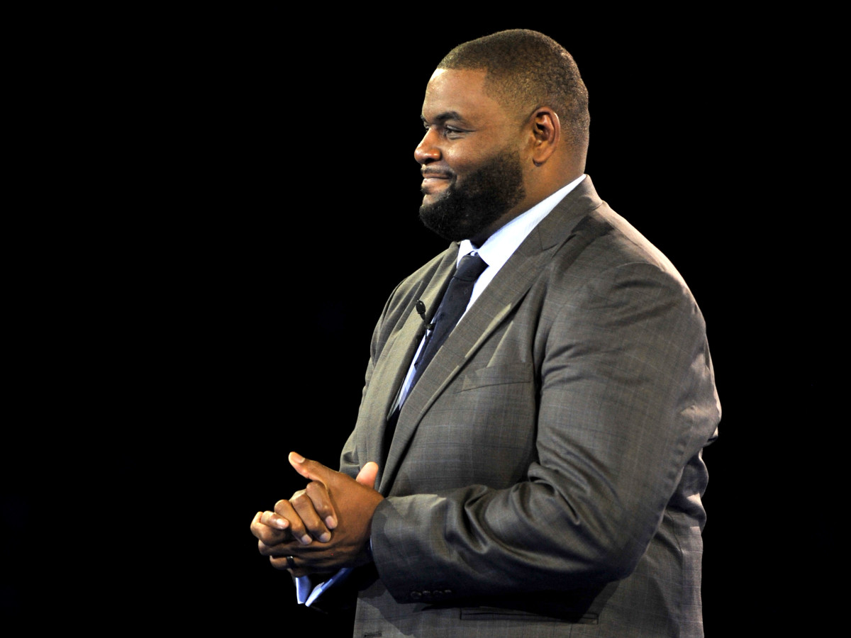 NFL legend Orlando Pace at the Pro Football Hall of Fame ceremony.