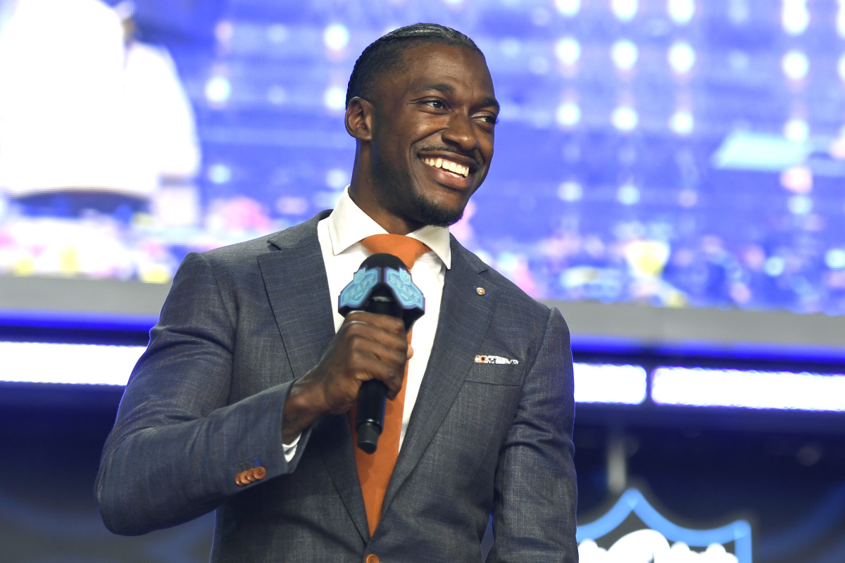 LAS VEGAS, NEVADA - APRIL 30: Robert Griffin III speaks onstage during round four of the 2022 NFL Draft on April 30, 2022 in Las Vegas, Nevada. (Photo by David Becker/Getty Images)