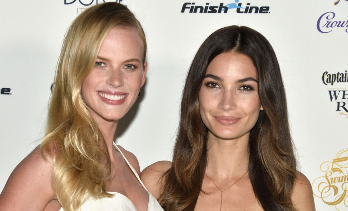 MIAMI, FL - FEBRUARY 20: Models Anne Vyalitsyna and Lily Aldridge attend Sports Illustrated Swimsuit South Beach Soiree at The Gale Hotel on February 20, 2014 in Miami, Florida. (Photo by Frazer Harrison/Getty Images for Sports Illustrated)