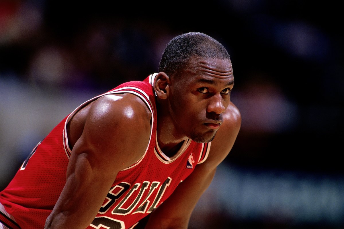 UNDATED:  Michael Jordan #23 of the Chicago Bulls looks on durng a NBA game.  Michael Jordan played for the Chicago Bull from 1981 through 1998.  NOTE TO USER: User expressly acknowledges and agrees that, by downloading and or using this photograph, User is consenting to the terms and conditions of the Getty Images License Agreement. Mandatory Copyright Notice: Copyright 1986 NBAE (Photo by NBA Photos/NBAE via Getty Images)