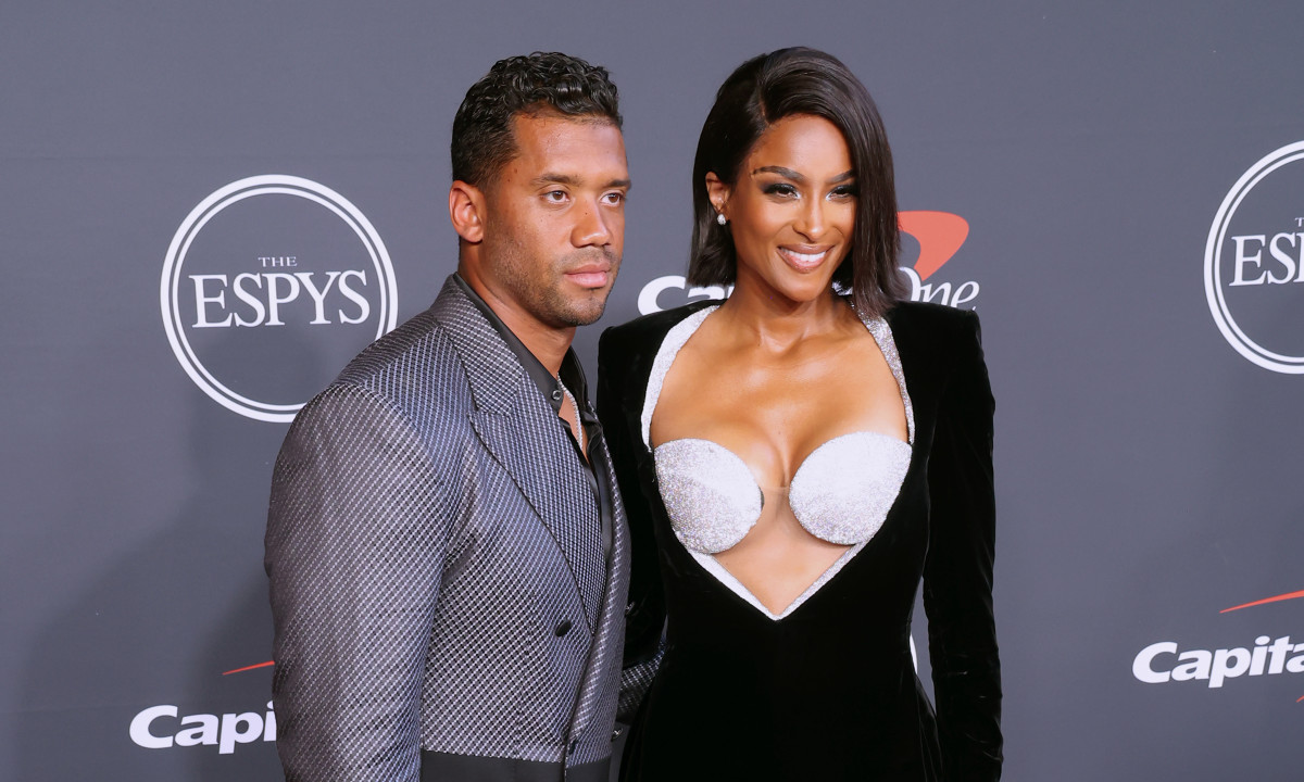 Russell Wilson and Ciara at The ESPYS on Wednesday evening.