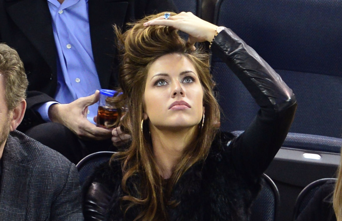 Katherine Webb in attendance at a New York Rangers game at Madison Square Garden.