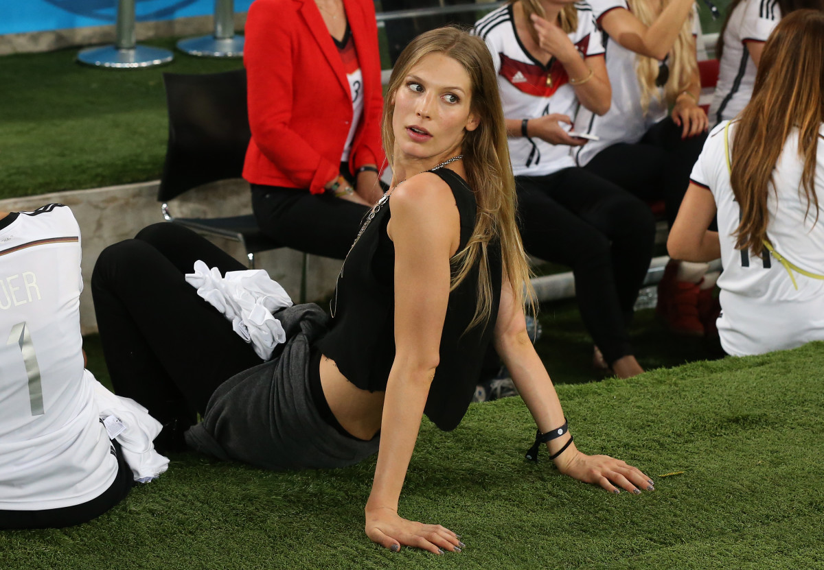 Sarah Brandner looks on at the World Cup Final in Brazil.