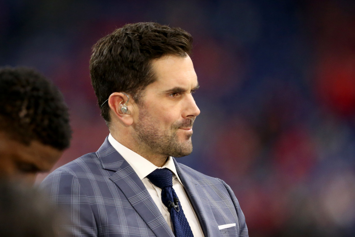 INDIANAPOLIS, INDIANA - DECEMBER 07: Fox Sports analyst Matt Leinart at the Big Ten Championship game between the Ohio State Buckeyes and Wisconsin Badgers at Lucas Oil Stadium on December 07, 2019 in Indianapolis, Indiana. (Photo by Justin Casterline/Getty Images)