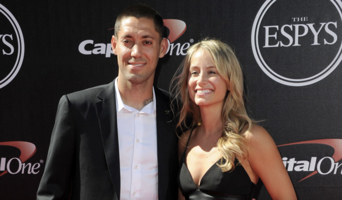 LOS ANGELES, CA - JULY 16: US soccer player Clint Dempsey (L) and Bethany Dempsey attend the 2014 ESPY Awards at Nokia Theatre L.A. Live on July 16, 2014 in Los Angeles, California. (Photo by Allen Berezovsky/WireImage)