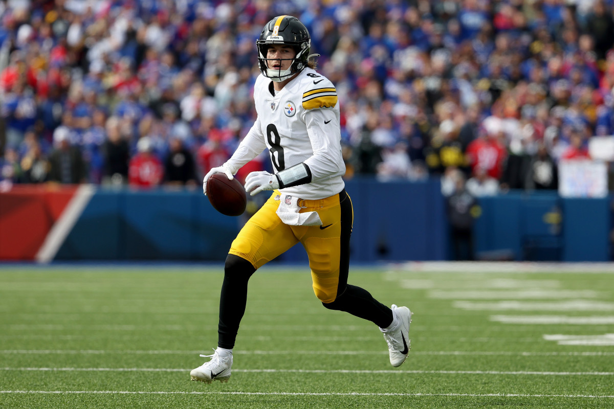 Steelers rookie quarterback Kenny Pickett on Sunday afternoon.