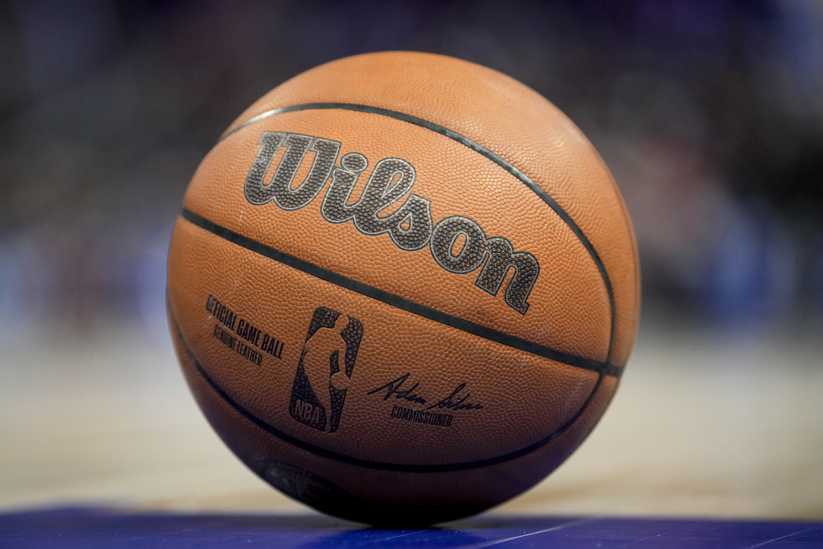 NBA logo Wilson brand basketball