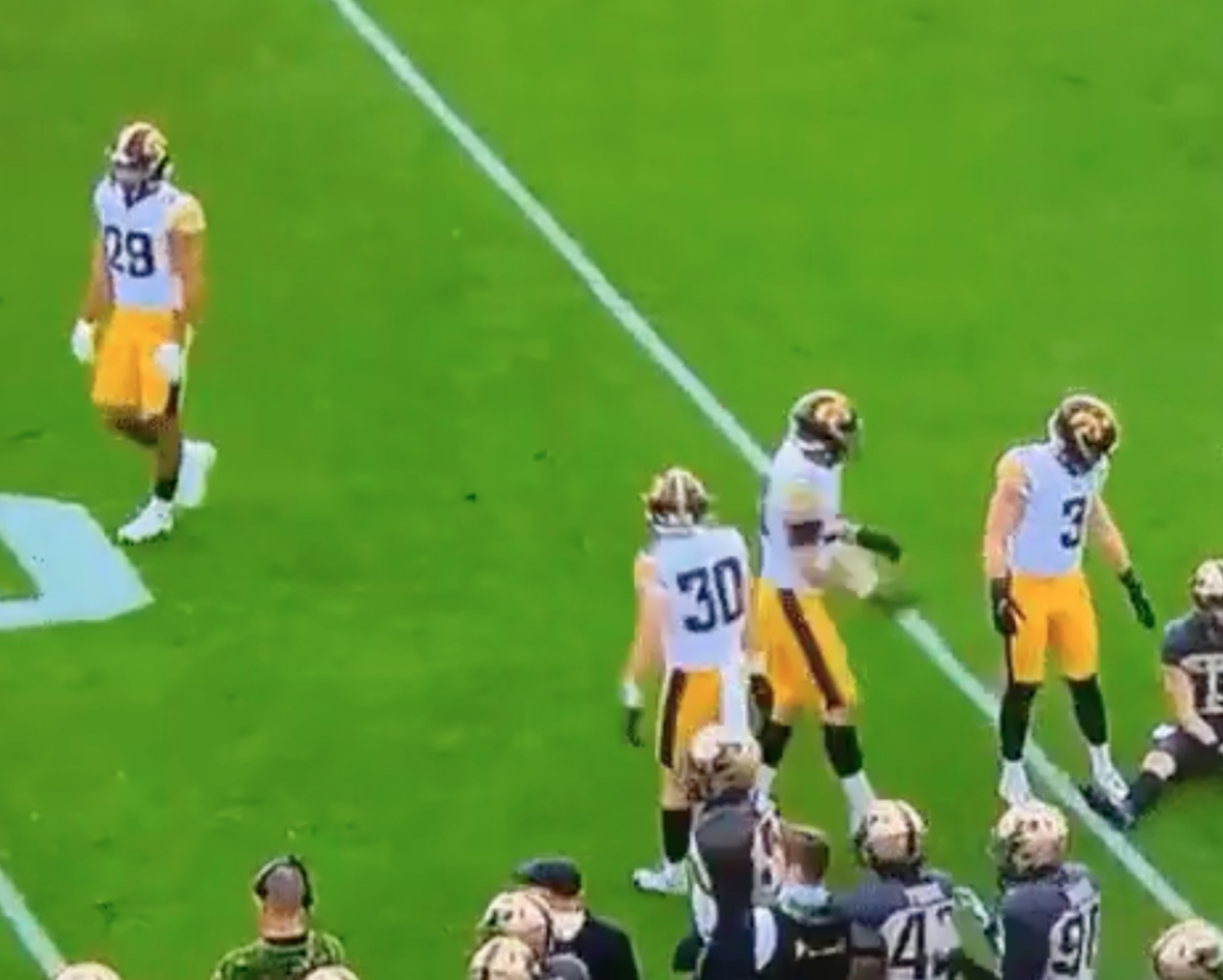 Look: Iowa Player Refuses To Let Teammate Help Opponent Up