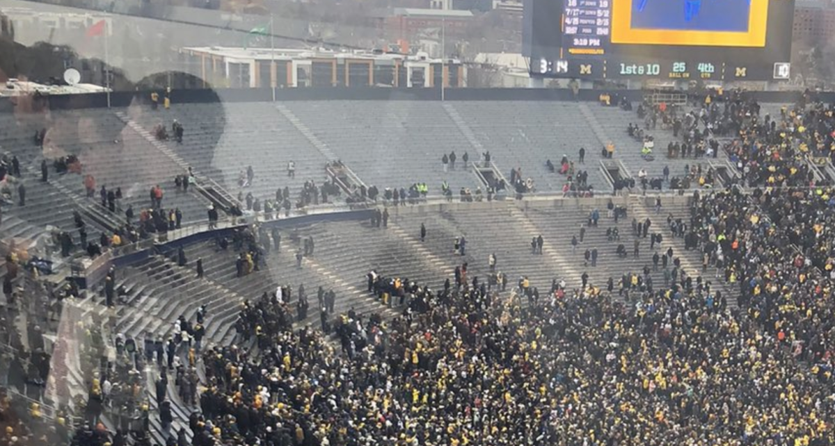 Michigan stadium crowd photo.