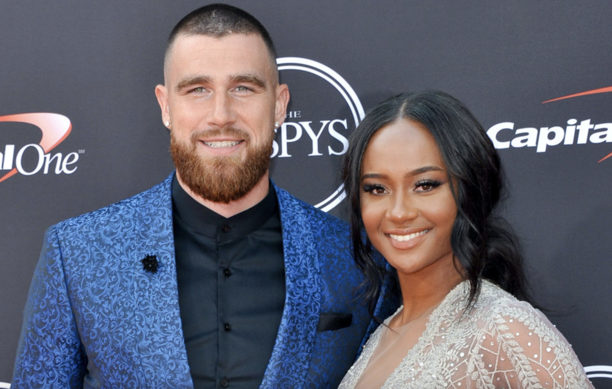 Travis Kelce's ex-girlfriend at the red carpet with him.