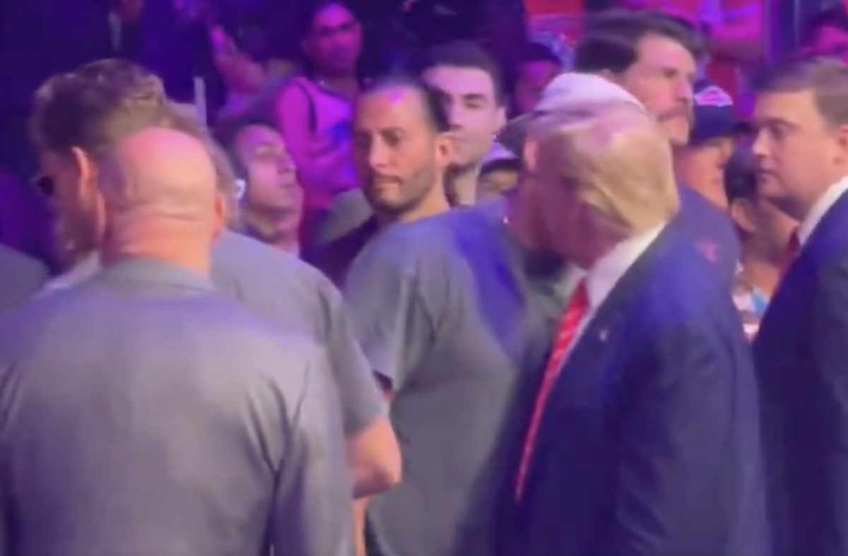 Video: NFL Star Overjoyed While Meeting Donald Trump At UFC 299 - The Spun