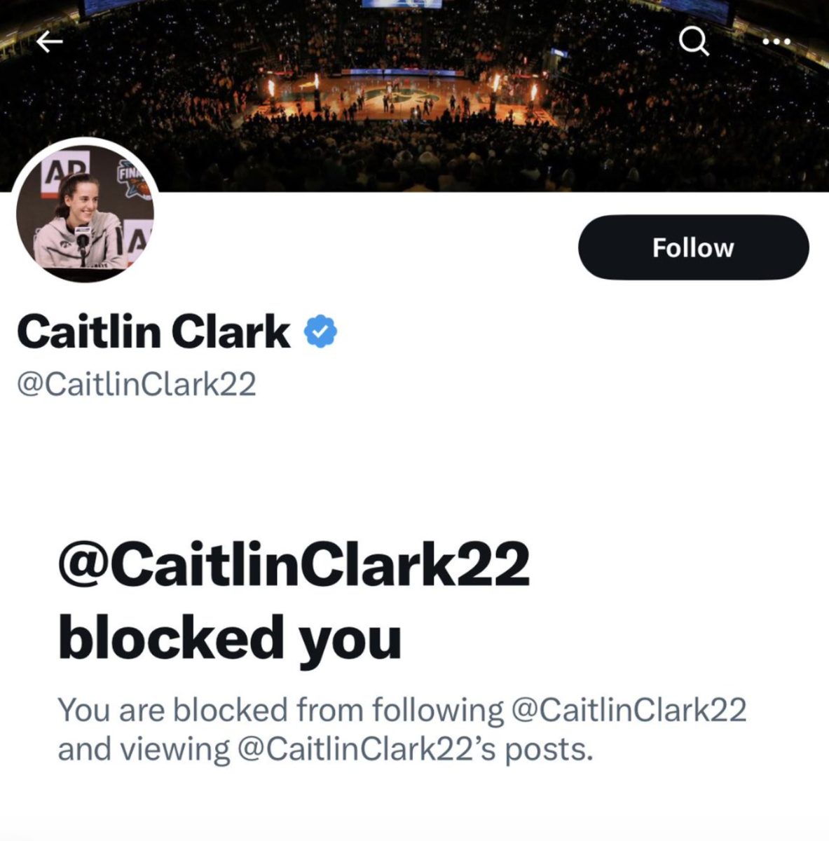 Caitlin Clark on social media.