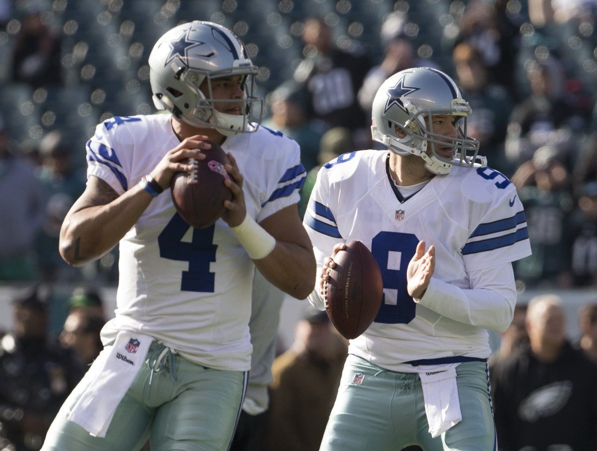 Photo Of Dallas Cowboys Quarterbacks Troy Aikman, Tony Romo, Dak 