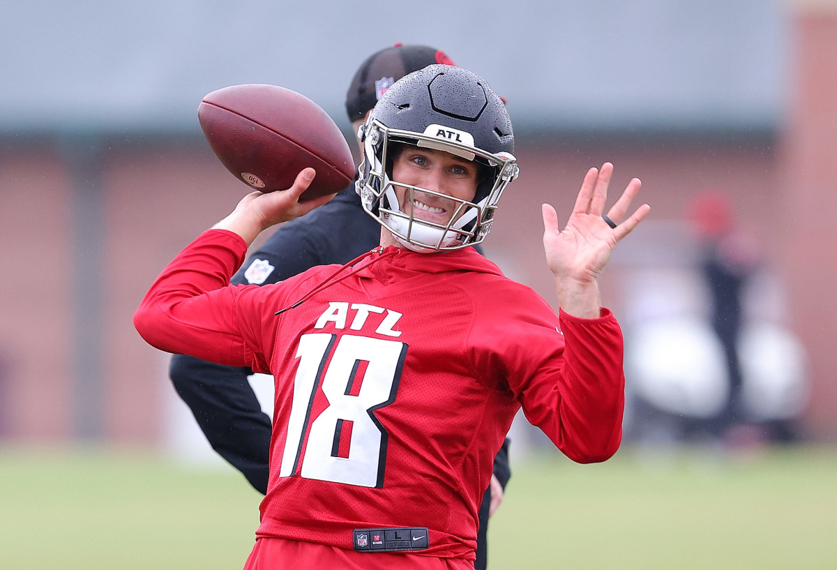 Falcons quarterback Kirk Cousins during the team's offseason workouts.