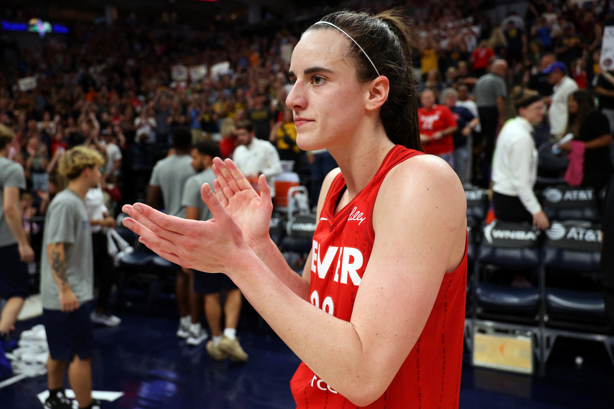 Caitlin Clark of the Indiana Fever vs. Minnesota Lynx.