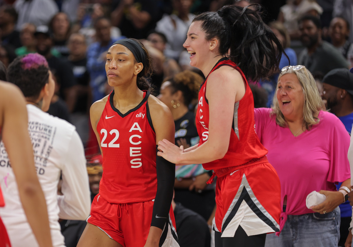 WNBA Refs Missed Blatant Foul At End Of Sky Vs. Aces - The Spun